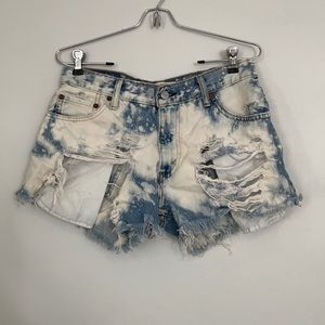 Distressed shorts